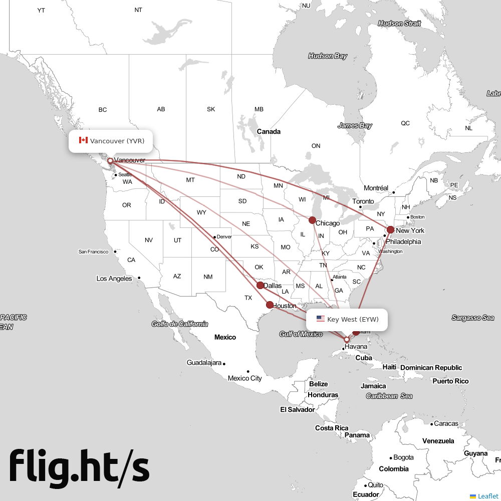 EYW-YVR