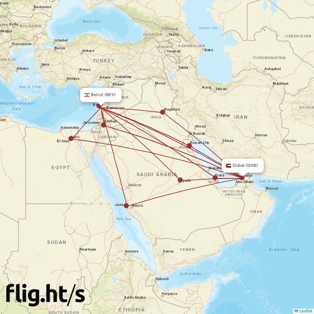 BEY-DXB