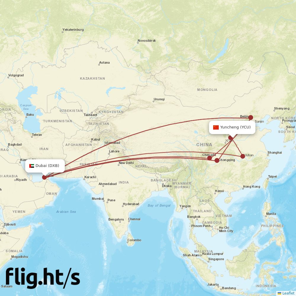 YCU-DXB