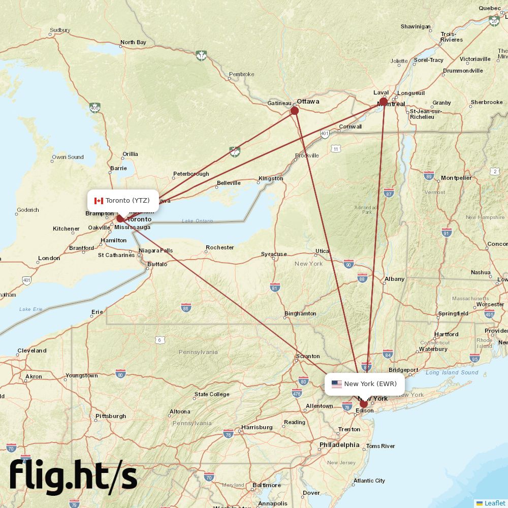 YTZ-EWR
