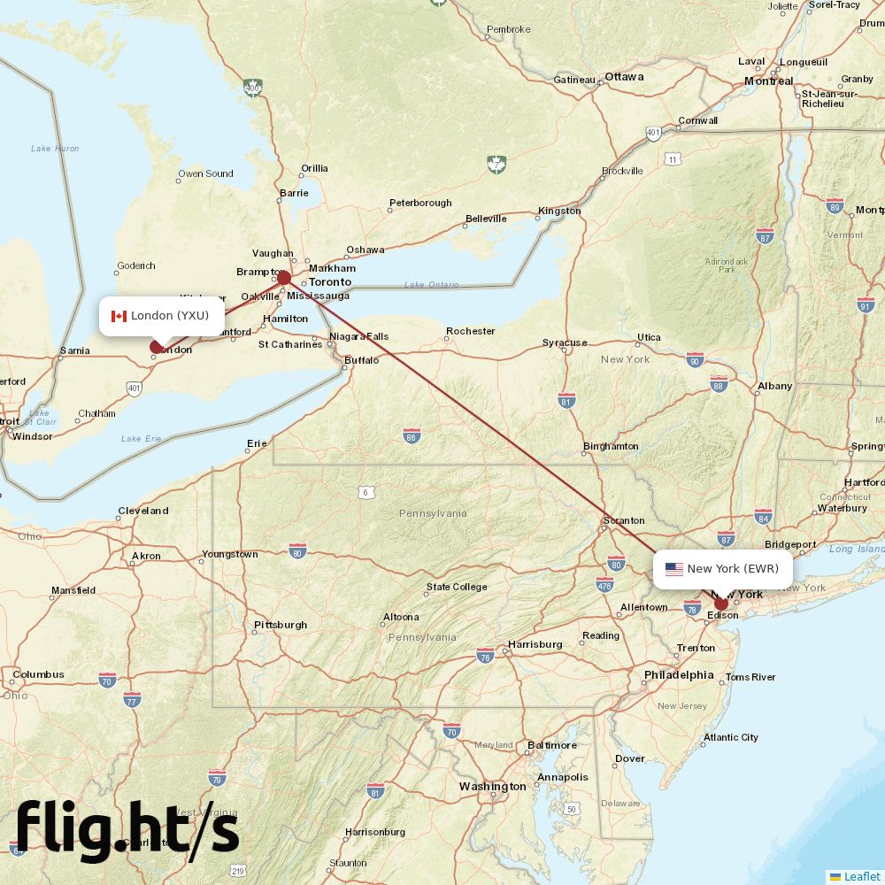 YXU-EWR