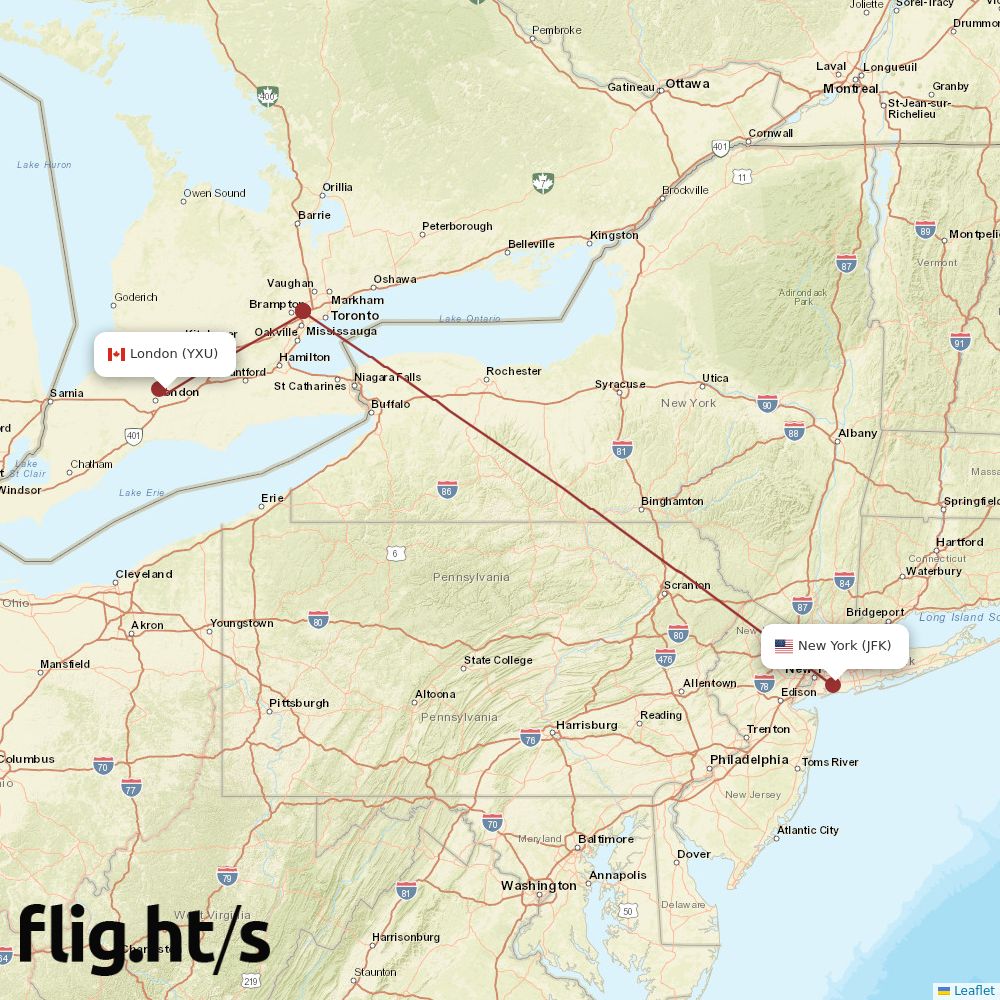 YXU-JFK